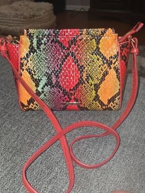 Rare Brahmin Red Dragon Experium Hand/shoulder Bag W/matching Wallet HTF